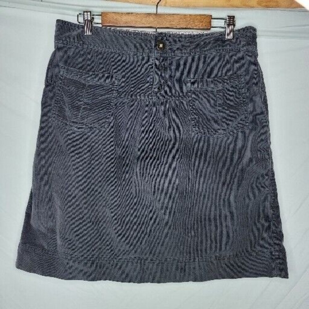 Athleta Steel Gray Corduroy Skirt Womens Size 10T